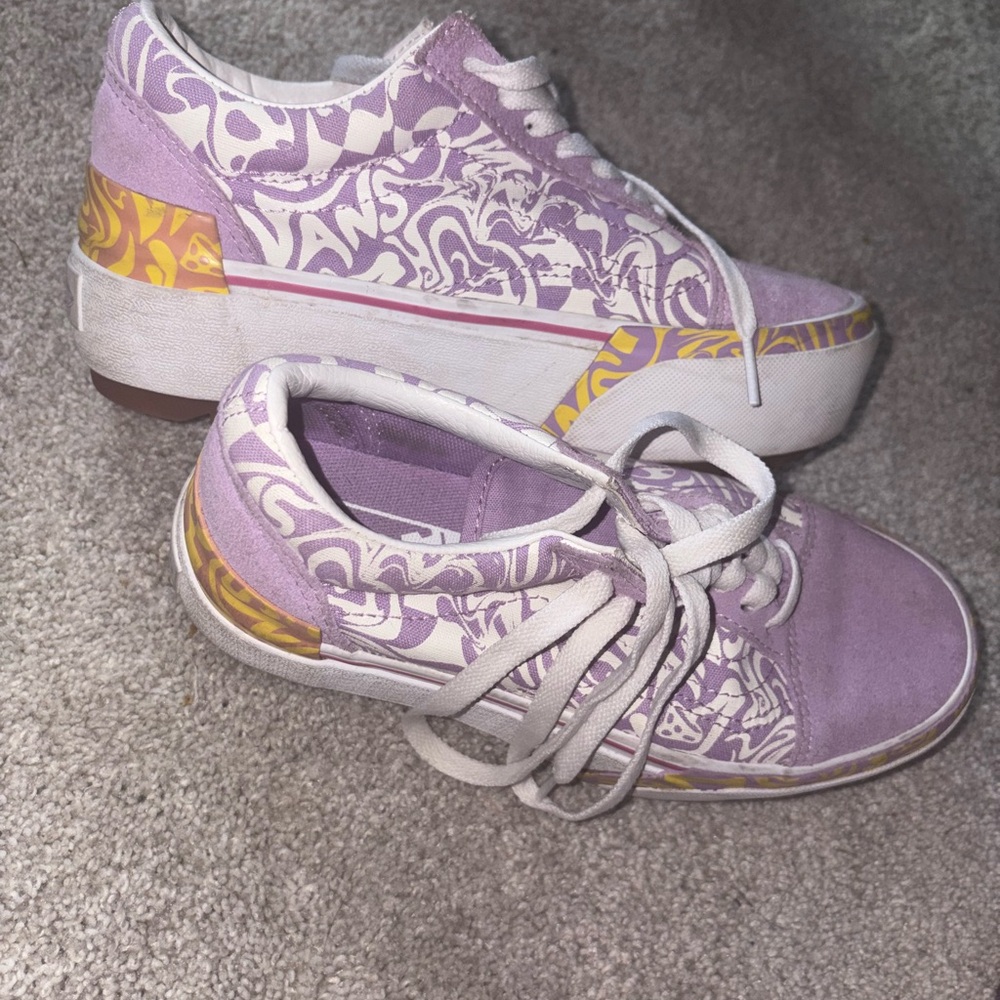 Vans Light Purple Wavy Stacked Sneakers
